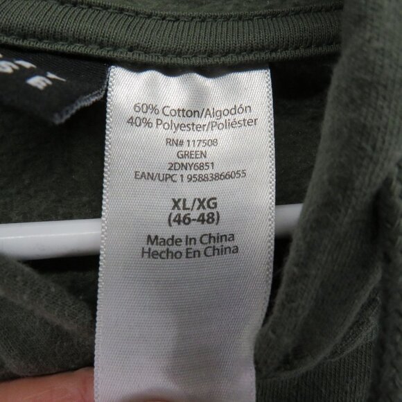 Disney Hoodie Mens Size Extra Large Mickey Mouse Logo Green Graphic Sweater - Picture 6 of 10